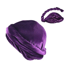 Load image into Gallery viewer, Velvet satin lined Turban