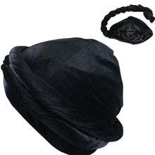 Load image into Gallery viewer, Velvet satin lined Turban