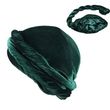 Load image into Gallery viewer, Velvet satin lined Turban
