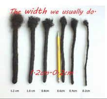 Load image into Gallery viewer, 6”  .4 small human hair loc ext