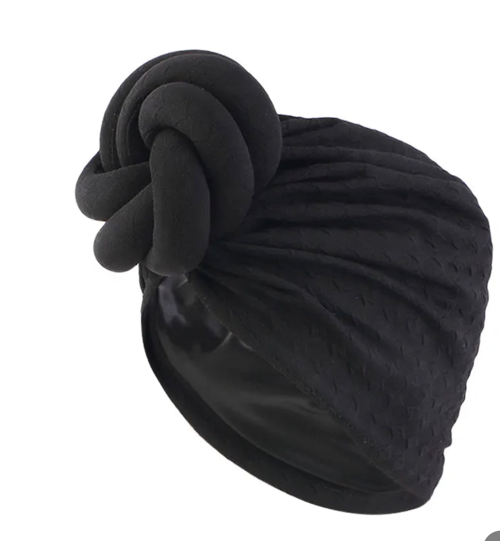 Satin lined knotted Turban